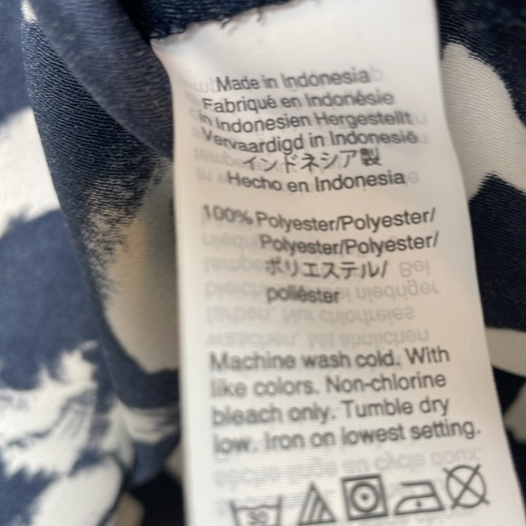 J Crew 365 Long Sleeve Womens 16 Square Neck Pullover Paint Stroke Print Tunic - Picture 9 of 10